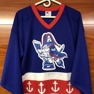 Vintage Milwaukee Admirals M Sport Hockey Jersey Men's Size S Blue AHL IHL Rare